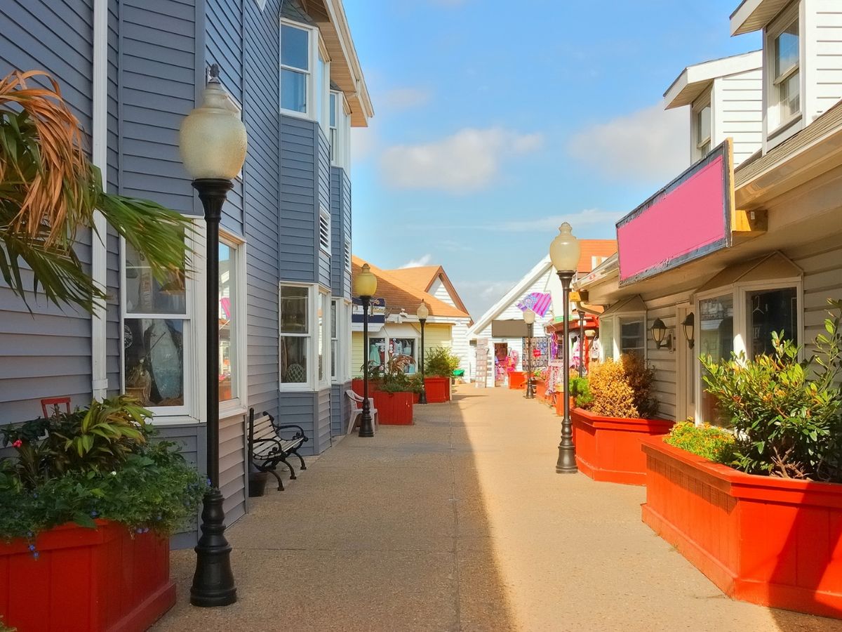 Shopping Street in Ocean City Maryland