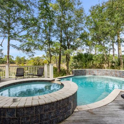 Vacation rental home with a private pool on Kiawah Island.