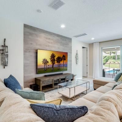 Living room in an Orlando vacation rental.