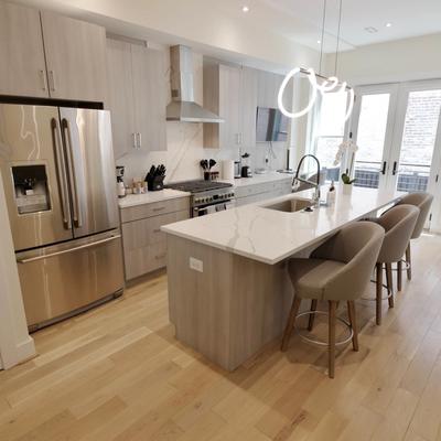 Gourmet kitchen in a D.C. vacation rental home.