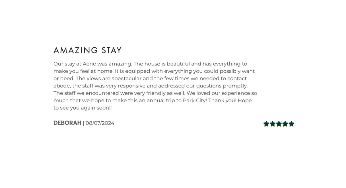 Raving review about Adobe at Aerie View vacation rental that talks about the spectacular views and attentive staff
