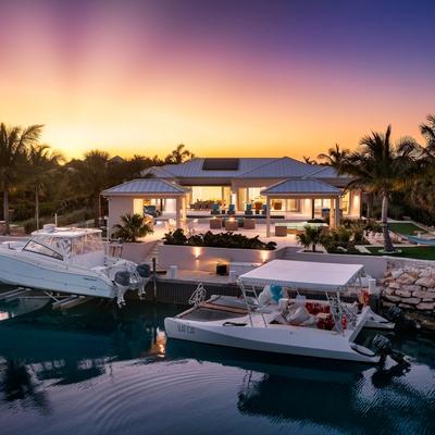 Exterior view of a Turks and Caicos vacation rental.