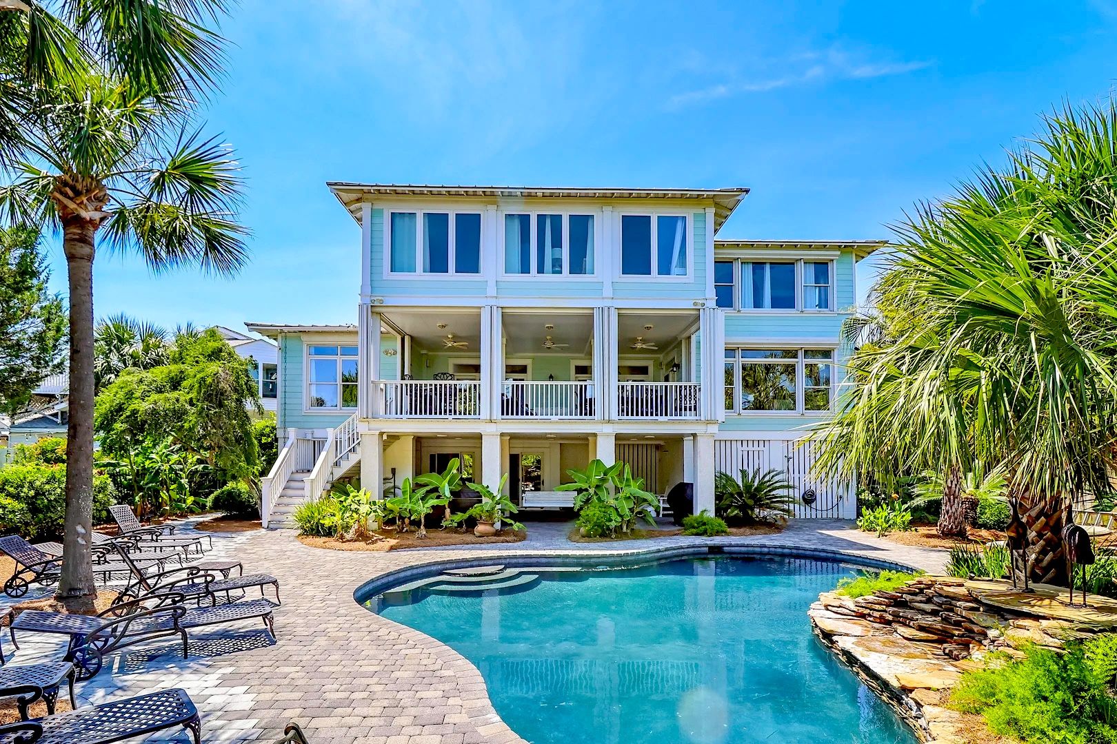 External View of Luxury Tybee Island Vacation Rental and Private Pool