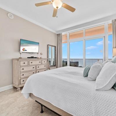 Bedroom in a Gulf Shores vacation rental.