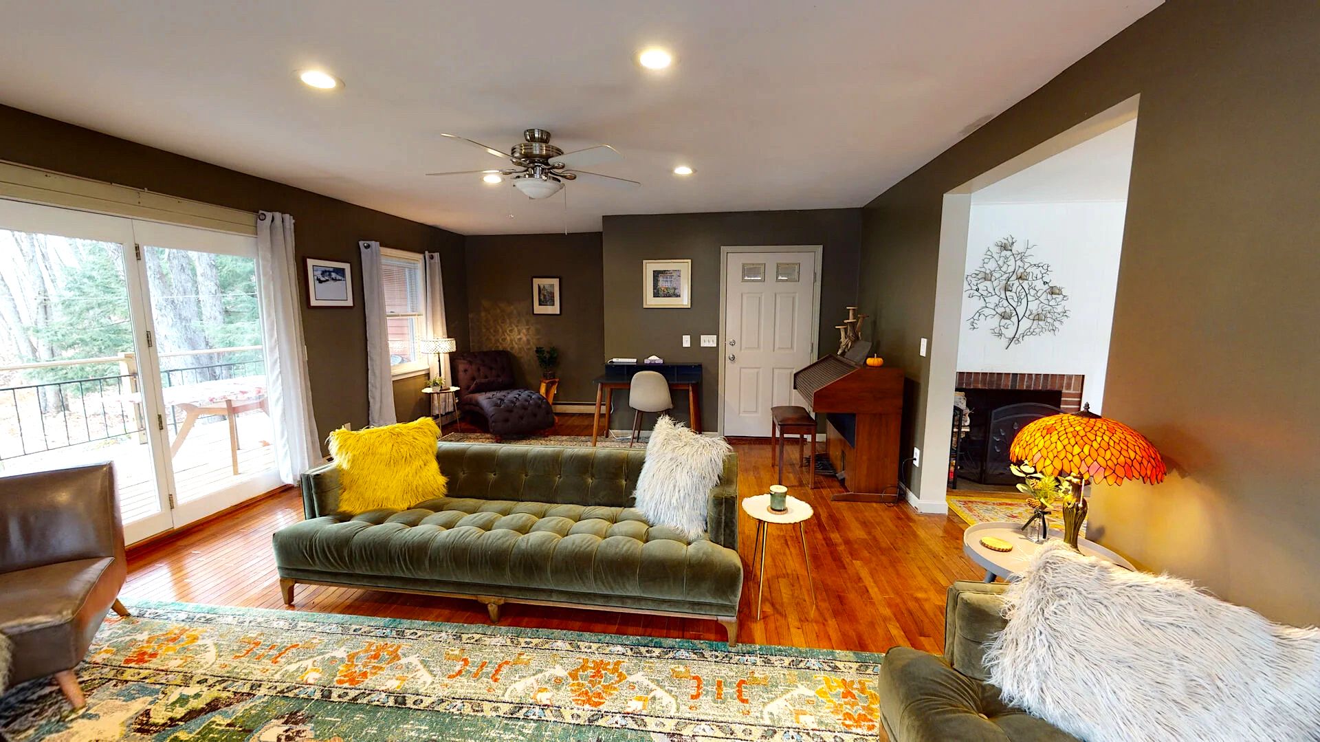 Living Room In Luxury Killington Vermont Vacation Rental 