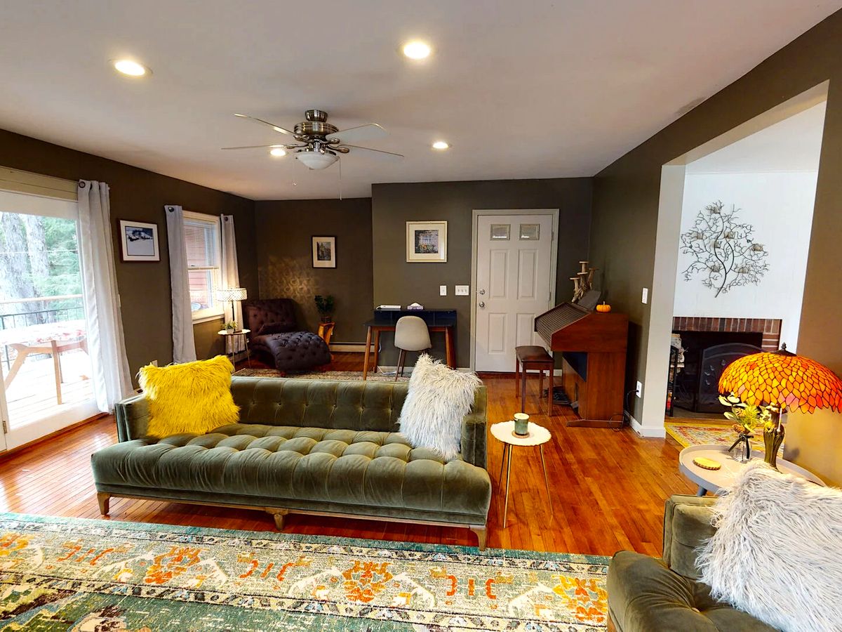 Living Room In Luxury Killington Vermont Vacation Rental