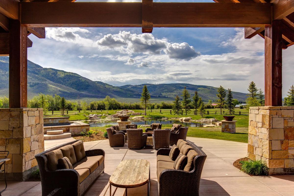 Back patio with amazing view