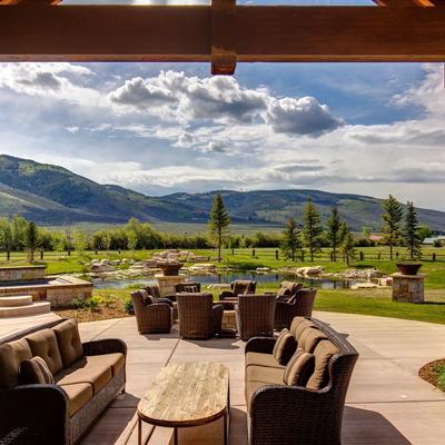 Back patio with amazing view