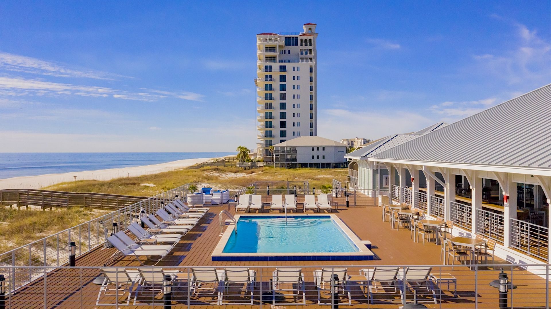 View of Pool at Luxury Perdido Key Vacation Condo on the Beach