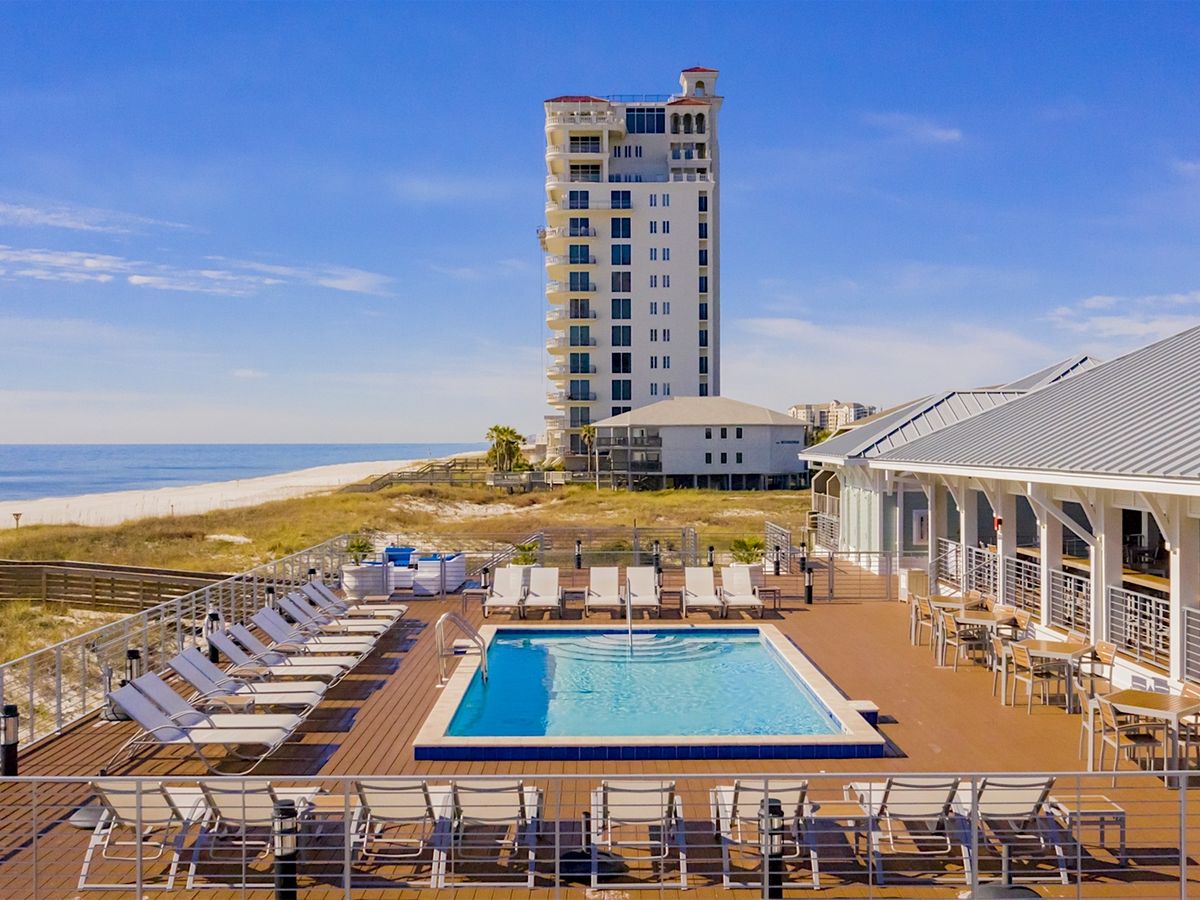View of Pool at Luxury Perdido Key Vacation Condo on the Beach