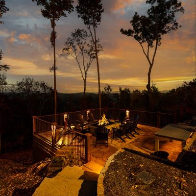 Fire pit and view