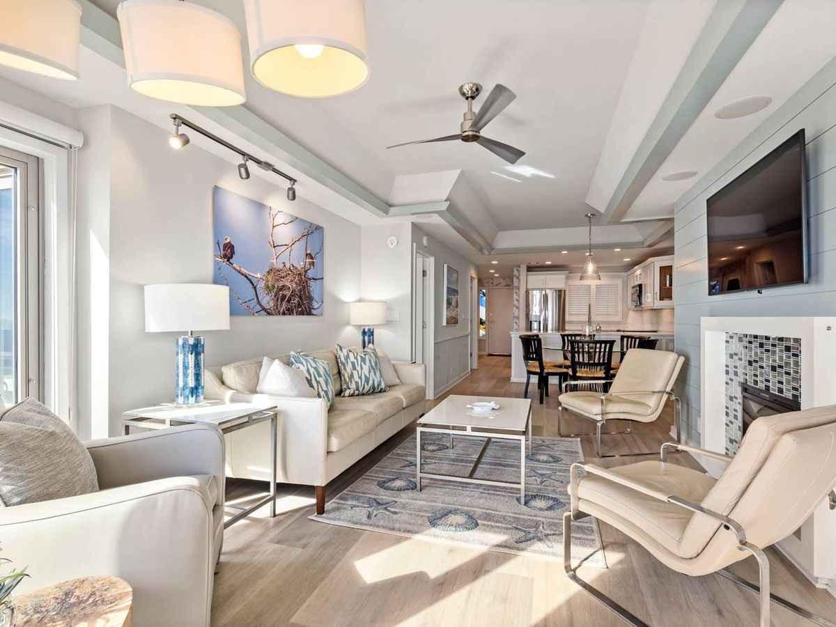 A charming villa designed for intimate getaways, with two bedrooms and light-filled spaces. The coastal décor brings a relaxed vibe while the open-plan living area flows seamlessly into the dining and kitchen. Perfect for couples or small families wanting a serene stay.