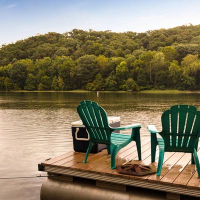 Private dock available to guests of Camp Patowmack.