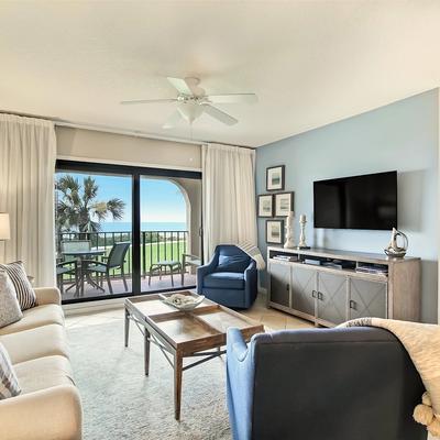 Living Room With Ocean Views In Amelia Island Florida Condo Rental