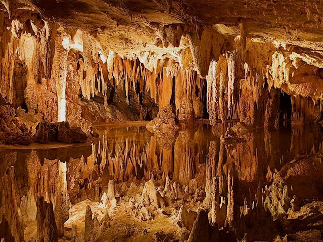 Inside View of Luray Caverns in Shenandoah National Park