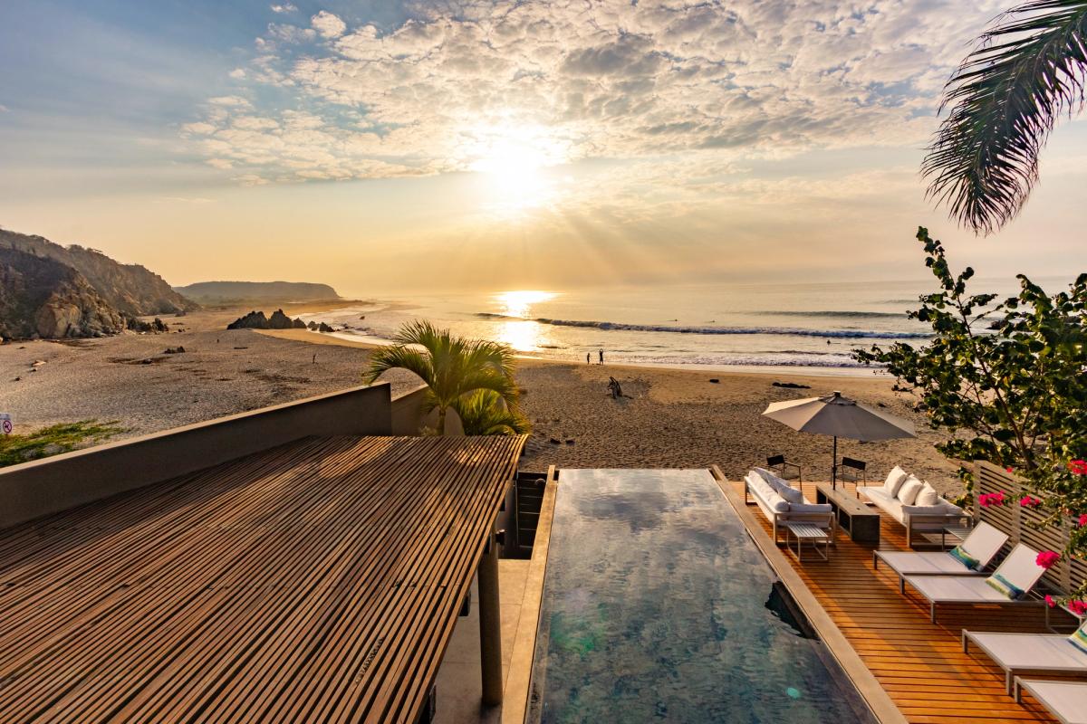 View overlooking the private pool.