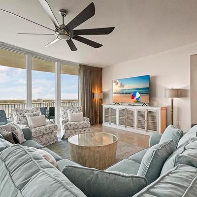 Living room in an Orange Beach vacation rental.