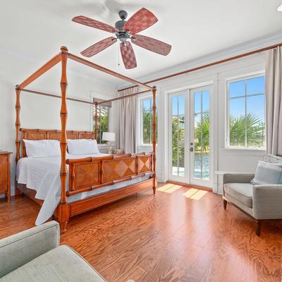 Primary bedroom in Beach Club Cottage 16.