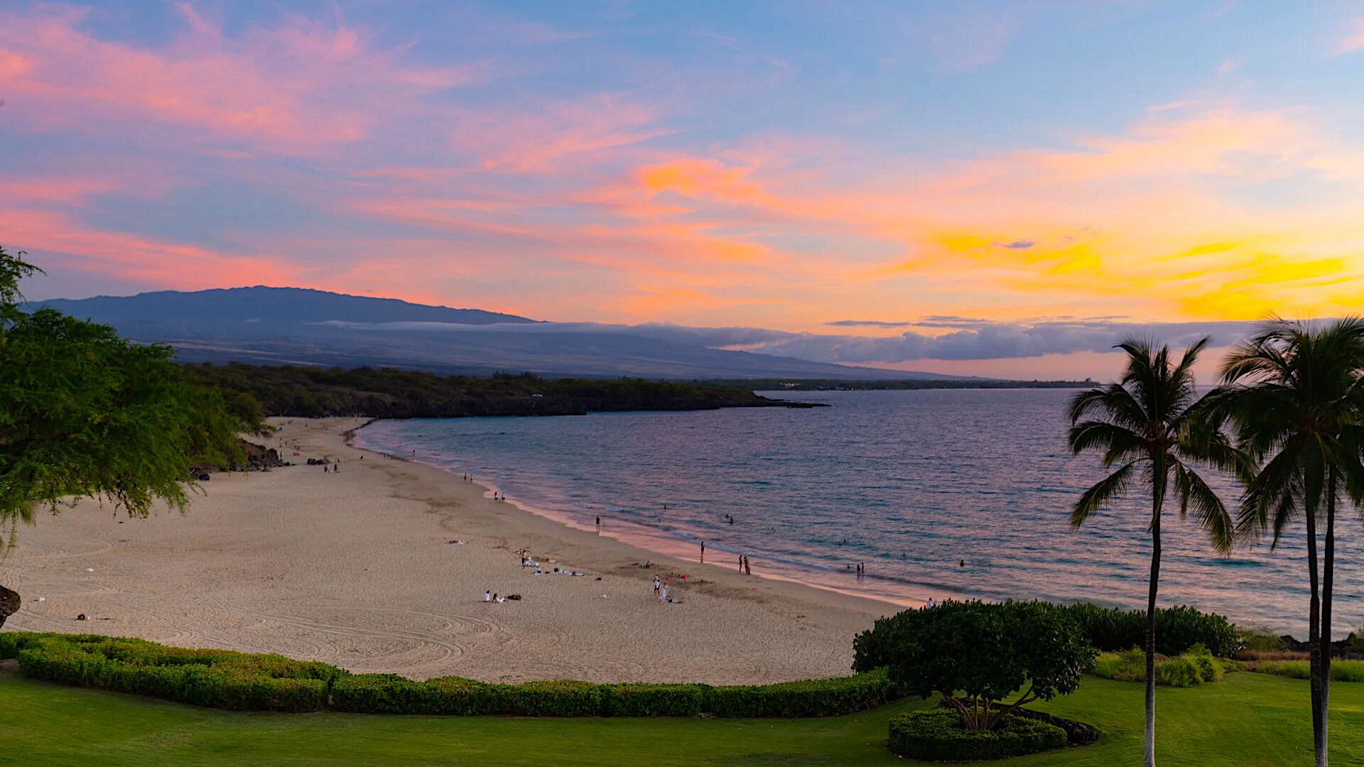 View of Ocean From Luxury Big Island Vacation Rental At Sunset 