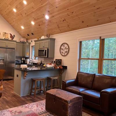 Open layout in a Suches, GA cabin rental.