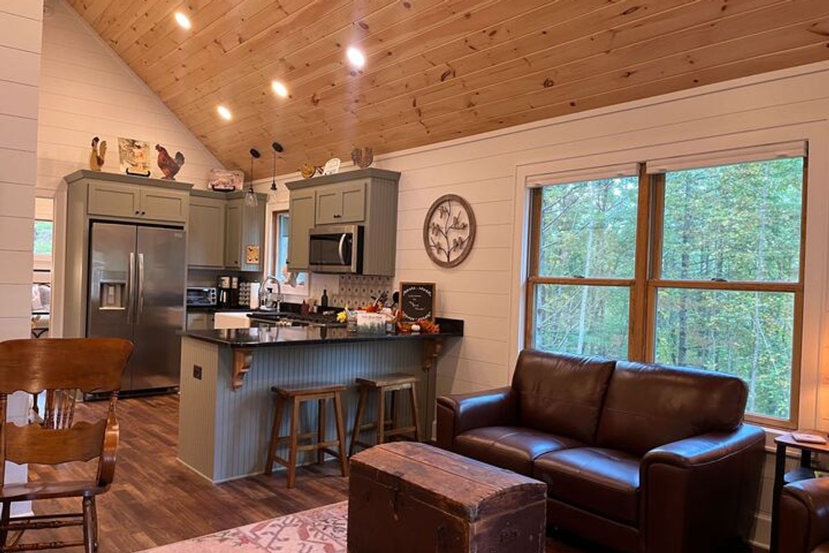 Open layout in a Suches, GA cabin rental.