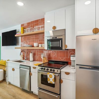 Bright kitchen in an Anna Maria Island vacation rental.