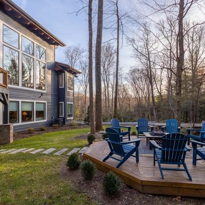 Exterior view of the outdoor living space.