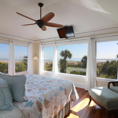 Bedroom in a Tybee Island vacation rental.