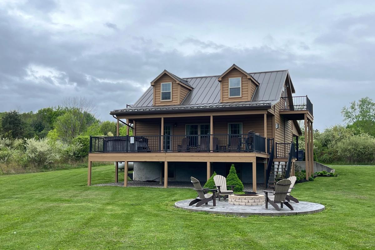 Exterior view of a Finger Lakes vacation rental.