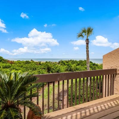 View of Ocean From Balcony in Oceanfront Amelia Island Villa Rental