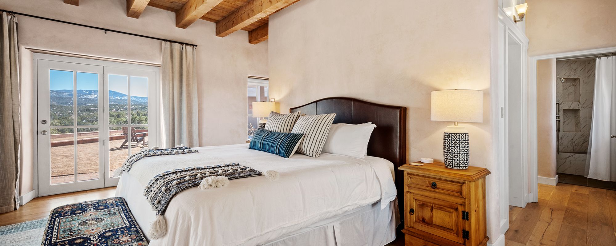 Beautiful bedroom in a Santa Fe vacation rental home