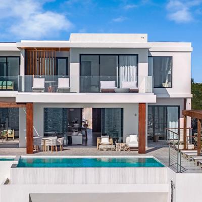 Exterior view of a Turks and Caicos vacation rental.
