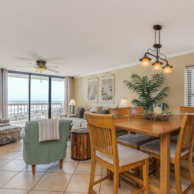 Open floor plan in a Folly Beach vacation rental.