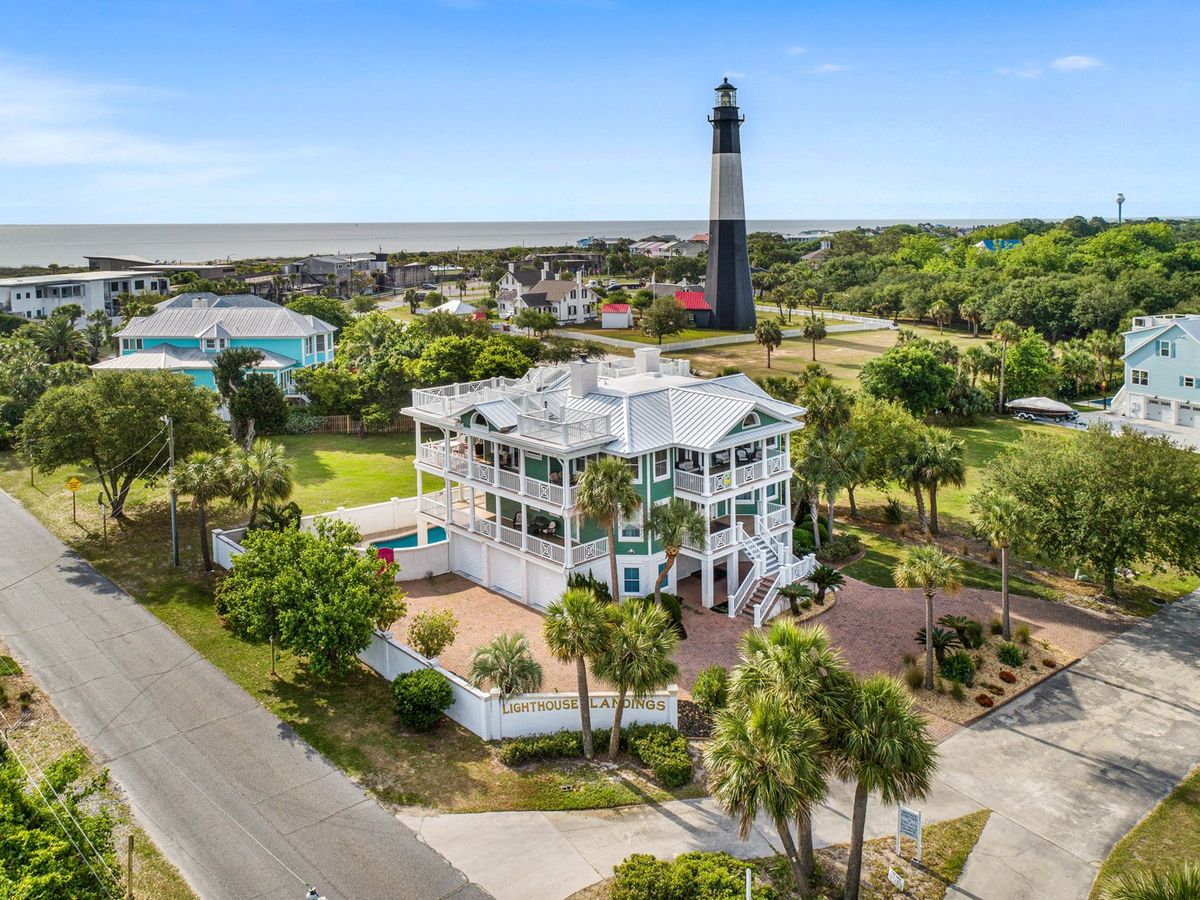 View of Luxury Tybee Island Vacation Rental and Lighthouse