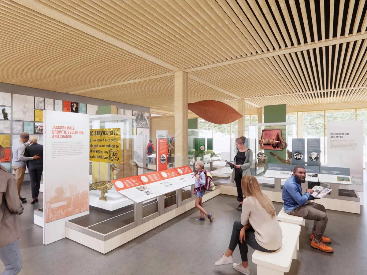 Visitors explore interactive exhibits inside the Jackson Hole History Museum, learning about the town’s growth and culture. The open layout and displays make it easy for families and history lovers to enjoy. This museum is a great indoor stop in downtown Jackson Hole.