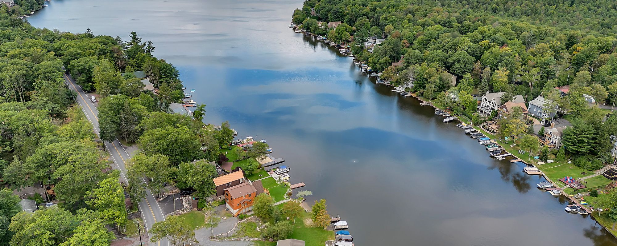 Aerial view of Pocono Mountain vacation rentals