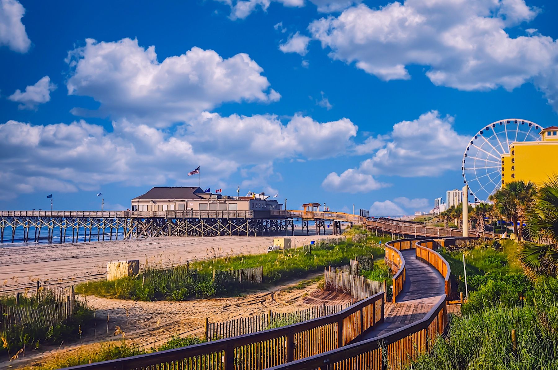 An early morning view of a winter day in Myrtle Beach South Carolina