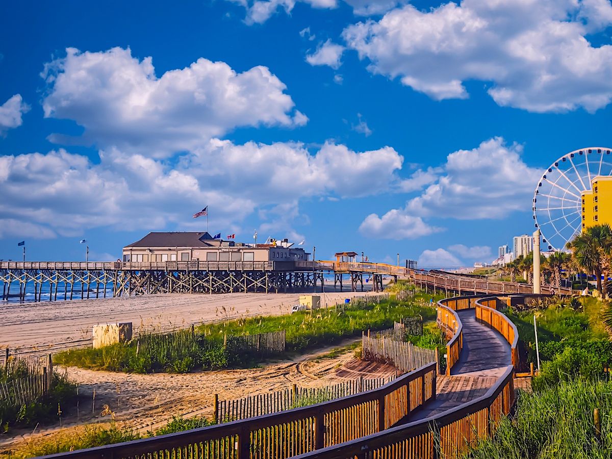 An early morning view of a winter day in Myrtle Beach South Carolina