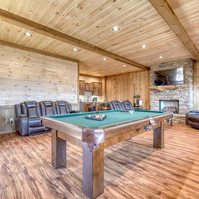 Game room in a Cherry Log, GA vacation rental.