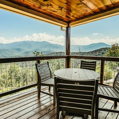 Mountain views from the porch at Haven.