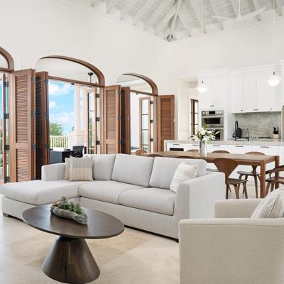 Open living space in a Turks and Caicos vacation rental.