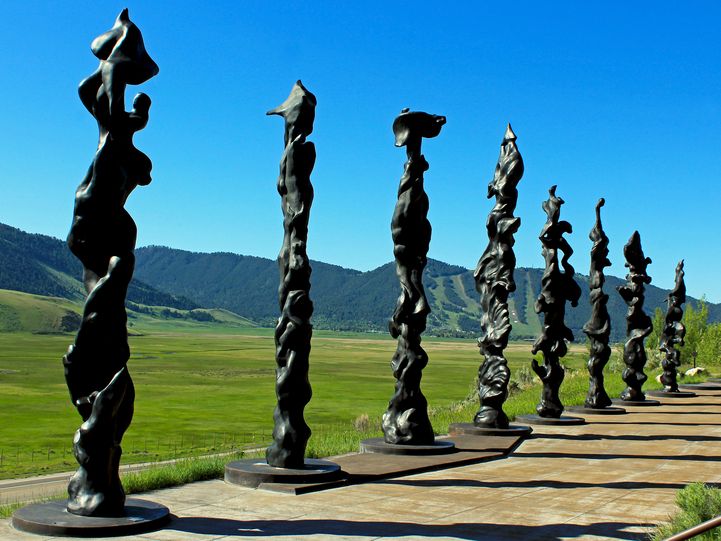 Sculptures at The Museum of Wildlife Art Near Jackson, WY