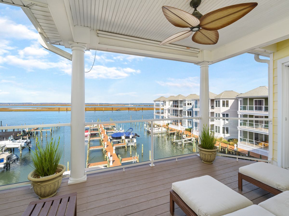 View of Chincoteague Bay From Luxury Condo Rental Deck