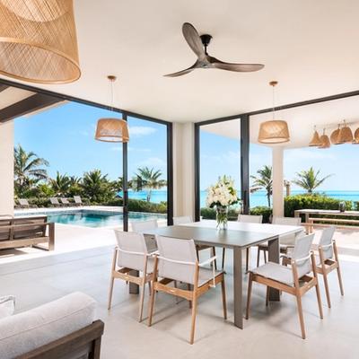 Open living space at a Turks and Caicos vacation rental.