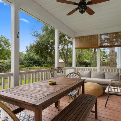 Outdoor living space at Phil's Place.