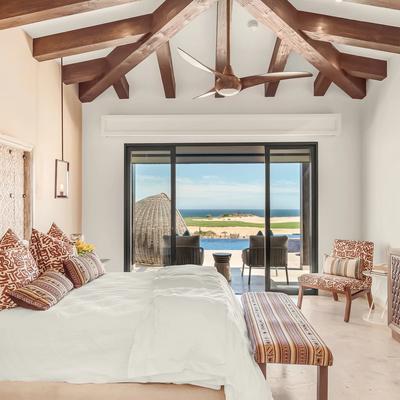 Primary bedroom in a Los Cabos vacation rental.