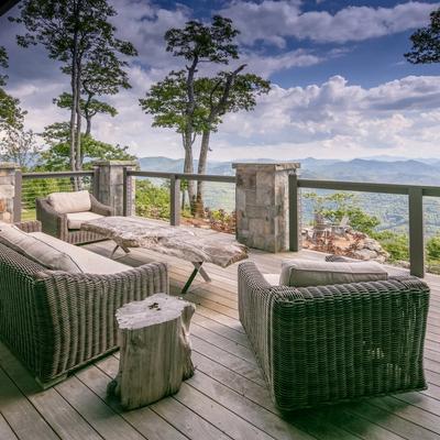 Mountain views from the deck.