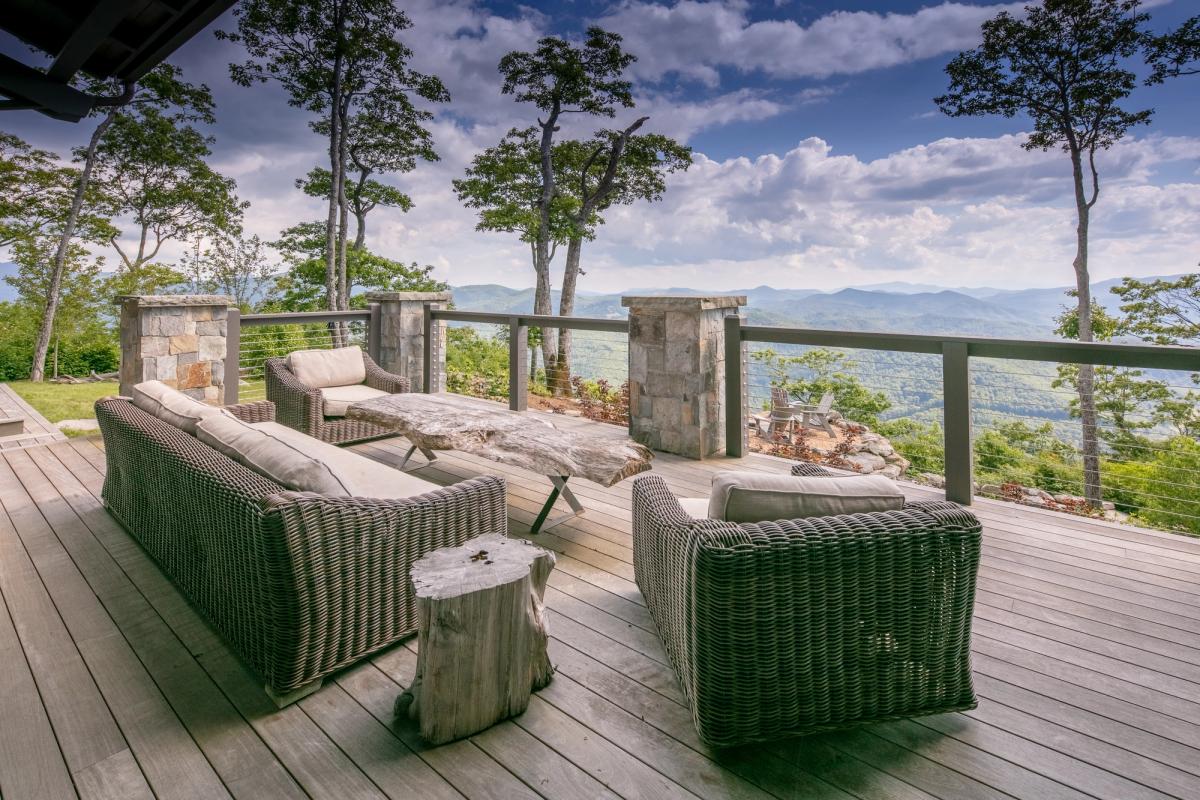 Mountain views from the deck.