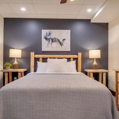Cozy bedroom in a Pocono Mountain vacation rental.