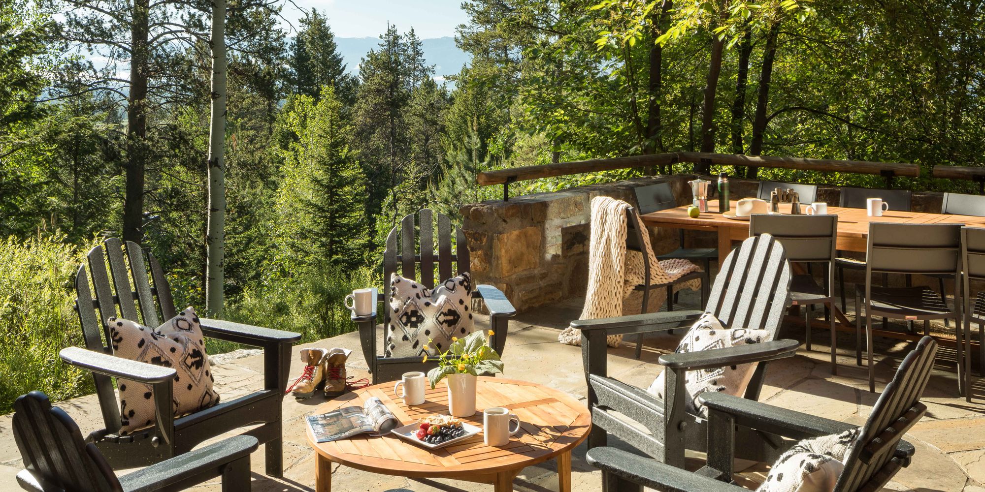 Plentiful outdoor living space at Jackson Hole vacation rental